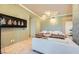 Bright and spacious living room with stone accent wall and modern decor at 2455 W Serene Ave # 923, Las Vegas, NV 89123