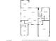 Detailed floor plan illustrating the layout of the home including the kitchen, living room, and bedrooms at 2571 Thatcher Ave, Henderson, NV 89052