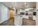 Modern kitchen features stainless steel appliances and sleek white cabinetry at 2700 Las Vegas Blvd # 2303, Las Vegas, NV 89109