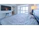 Stylish bedroom with city views, modern decor, and contemporary furniture at 2700 Las Vegas Blvd # 2809, Las Vegas, NV 89109