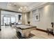 Game room with modern pool table, hardwood floors, and recessed lighting at 2700 Las Vegas Blvd # 2809, Las Vegas, NV 89109