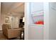 Stacked washer and dryer conveniently located near living room at 3740 Desert Marina Dr # 11, Laughlin, NV 89029