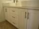 Bathroom features modern fixtures and a white vanity with lots of storage at 5241 Caspian Springs Dr # 103, Las Vegas, NV 89120