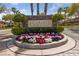 Stone community sign with flower beds marking the entrance to Scarlett Canyon at 616 Canyon Brook Pl, Las Vegas, NV 89145