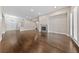 Spacious living room boasts hardwood floors, recessed lighting, and a cozy fireplace at 616 Canyon Brook Pl, Las Vegas, NV 89145
