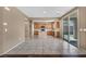 Open-concept kitchen with stainless steel appliances, an island, and lots of counter space at 637 Our Heritage St, Henderson, NV 89011