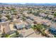 Scenic aerial view of a suburban neighborhood, displaying various home styles and well-maintained yards at 672 Peach Coral St, Las Vegas, NV 89183