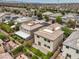 Aerial view of backyard with patio and manicured landscaping at 10425 White Princess Ave, Las Vegas, NV 89166