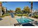 A community hot tub with lounge chairs at 11242 Almador Vista Ct, Las Vegas, NV 89135