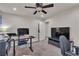 This office features great lighting, a ceiling fan, and neutral colors at 1161 Sax Fifth Ave, Henderson, NV 89052
