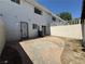 Fenced backyard with patio at 173 Greenbriar Townhouse Way, Las Vegas, NV 89121