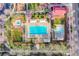 Stunning aerial view highlights pools, parks, and verdant landscaping inside this community at 1794 Morro Vista Dr, Las Vegas, NV 89135