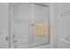 Bright, clean bathroom showcasing a glass-enclosed shower and neutral color palette at 1912 Summer Pine Ct # 103, Las Vegas, NV 89134
