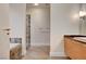 Well-appointed bathroom features a separate tub and tiled shower with glass enclosure at 200 Hoover Ave # 912, Las Vegas, NV 89101