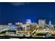 High-rise view of downtown with multiple casinos and entertainment venues at 200 Hoover Ave # 912, Las Vegas, NV 89101