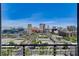City skyline view from a high-rise balcony, offering an expansive outlook of the urban landscape at 200 Hoover Ave # 912, Las Vegas, NV 89101