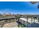 Balcony view of city skyline with a scenic mountain backdrop on a clear day at 200 Hoover Ave # 912, Las Vegas, NV 89101