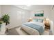 Comfortable bedroom with plush carpet, a well-lit window, and tasteful decor at 376 Yellow Finch Ln, Henderson, NV 89012