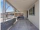 Covered porch area featuring decorative metal work and space for outdoor seating at 429 N 10Th St, Las Vegas, NV 89101