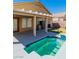Inviting backyard pool with clear water, perfect for relaxation and entertaining in a private outdoor space at 7990 Timber Horn Ct, Las Vegas, NV 89147