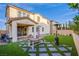 Backyard featuring patio, low-maintenance landscape and natural gas heater at 8171 California Pine St, Las Vegas, NV 89166