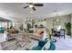 Bright, open living area with a modern design and stylish furnishings at 8969 Rivers Edge Dr, Las Vegas, NV 89117