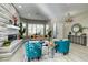 Bright living room with tiled fireplace and bay window at 8969 Rivers Edge Dr, Las Vegas, NV 89117