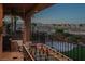 Outdoor patio with a foosball table and scenic views of the surrounding landscape, perfect for leisure and entertainment at 9012 Alpine Peaks Ave, Las Vegas, NV 89147