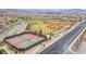 Community tennis courts offer residents a great way to stay active while enjoying the outdoors at 961 Wembly Hills Pl, Henderson, NV 89011