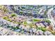 Aerial view of neighborhood park featuring a playground, basketball court, and tennis court at 1324 European Dr, Henderson, NV 89052
