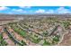 Wide aerial shot of community featuring lush landscaping and desert at 1324 European Dr, Henderson, NV 89052