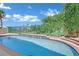 Inviting pool with lush trees and a picturesque view of the green space, perfect for relaxation at 1324 European Dr, Henderson, NV 89052