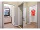 Hallway view leading to the bathroom and walk-in closet at 1830 N Buffalo Dr # 1031, Las Vegas, NV 89128