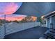 Outdoor balcony features a sunshade and ample room for seating to enjoy sunset views at 3080 Yankee Clipper Dr, Las Vegas, NV 89117
