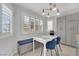 Cozy breakfast nook with a built-in bench and ample natural light at 3080 Yankee Clipper Dr, Las Vegas, NV 89117