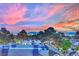 Scenic neighborhood rooftop view with beautiful sunset sky at 3080 Yankee Clipper Dr, Las Vegas, NV 89117