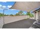 Outdoor patio area featuring furniture and protective fencing at 3080 Yankee Clipper Dr, Las Vegas, NV 89117