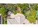 Aerial view of home and patio with adjacent hot tub and manicured landscaping at 3483 French Daisy St, Las Vegas, NV 89135