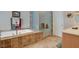 Modern bathroom features a separate shower and soaking tub at 3614 Coventry Gardens Dr, Las Vegas, NV 89135