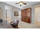 Bedroom featuring a large built-in wardrobe with ample storage space and a ceiling fan at 3614 Coventry Gardens Dr, Las Vegas, NV 89135