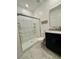 Modern bathroom featuring a glass-enclosed shower and updated vanity at 4132 Ancient Well Ct, Las Vegas, NV 89135