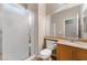 Cozy bathroom with a stand-up shower, vanity with sink, and neutral finishes for a clean and comfortable space at 4133 Perfect Lure St, Las Vegas, NV 89129