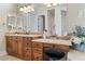 Bathroom featuring and sinks, vanity, and separate dressing area at 4624 Leon De Oro Dr, Las Vegas, NV 89129