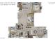 Detailed floor plan showcasing a spacious home with multiple bedrooms, bathrooms, and living areas totaling 3391 square feet at 4624 Leon De Oro Dr, Las Vegas, NV 89129