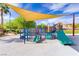 The playground features a shade structure, play equipment, and soft ground cover at 4624 Leon De Oro Dr, Las Vegas, NV 89129