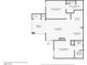 Detailed floor plan showing layout of living room, kitchen, bedrooms, bathrooms, and balcony at 4865 S Torrey Pines Dr # 206, Las Vegas, NV 89103