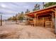 Spacious open shelter with sturdy construction, ideal for livestock or equipment storage at 5081 Riata Pl, Pahrump, NV 89060
