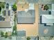 Aerial view of a property showcasing a home with a spacious yard and surrounding neighborhood at 790 Lone Pine Rd, Pahrump, NV 89048