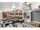 Spacious living room boasts hardwood floors, recessed lighting, and dark wood cabinets at 8275 W Craig Rd, Las Vegas, NV 89129