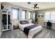 This modern bedroom features stylish furnishings, large windows, and neutral tones for a calming atmosphere at , Las Vegas, NV 89135